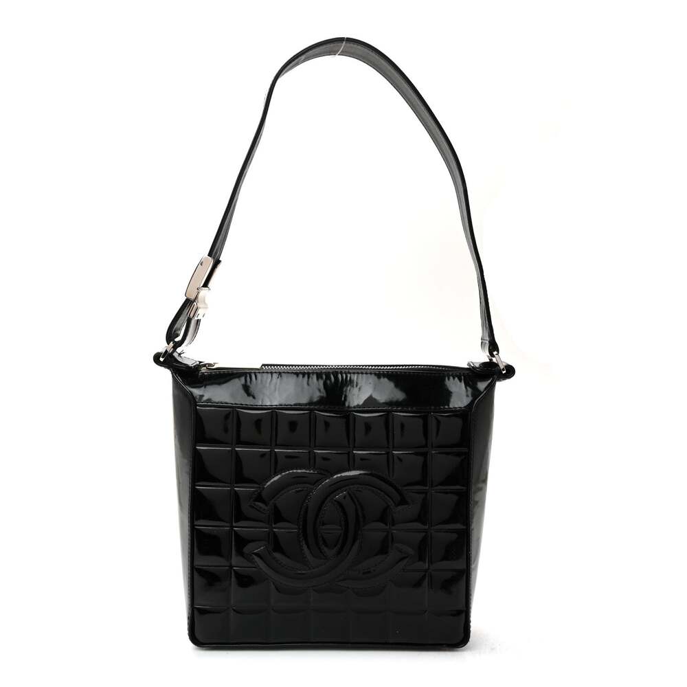 Chanel Patent Quilted Small Chocolate #239947C15B